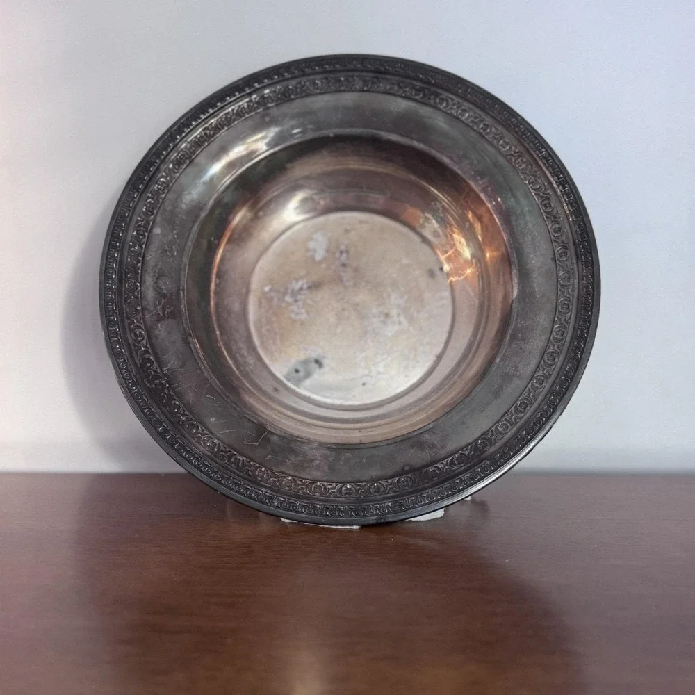 Vintage Reed & Barton 1203 A Silver Plate Filigree Trim Bowl 10